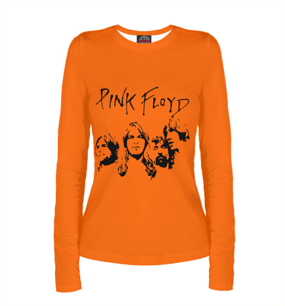 Женский лонгслив с изображением Pink Floyd цвета Белый