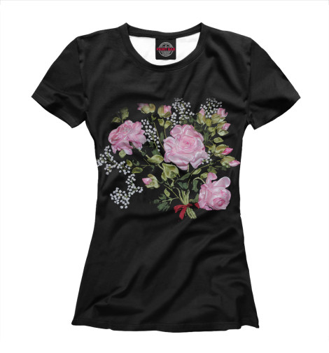 

Футболки Print Bar, Белый, Вышивка лентами