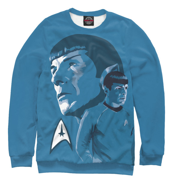 Мужской свитшот с изображением Star Trek цвета Белый