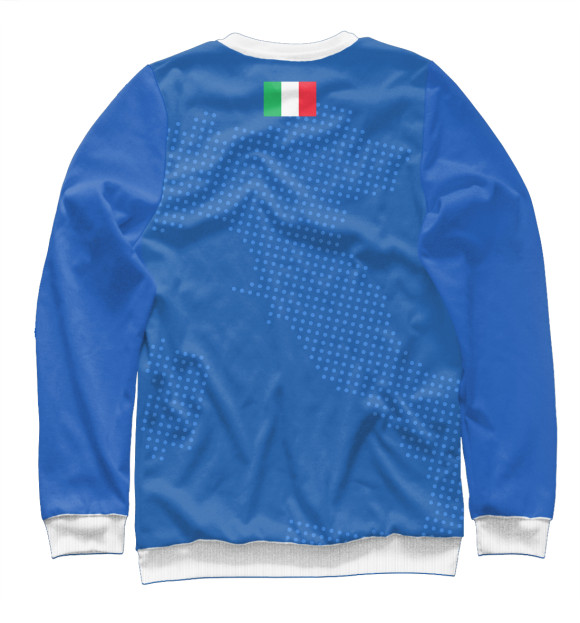 Мужской свитшот с изображением Италия цвета Белый