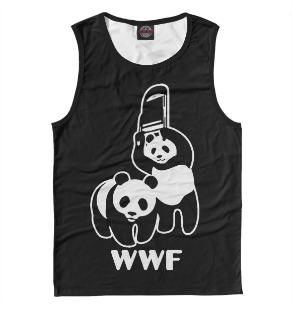 Мужская майка с изображением WWF Panda цвета Белый