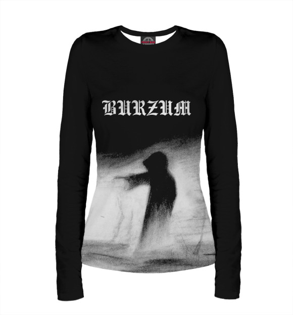 Женский лонгслив с изображением Burzum цвета Белый