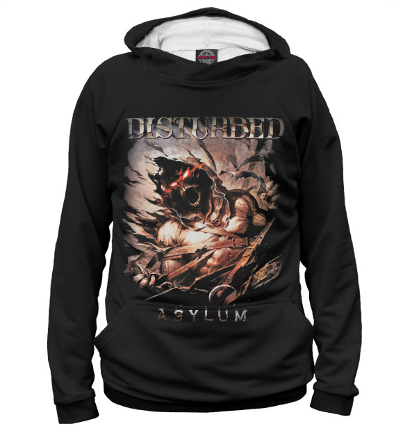 Женское худи с изображением Disturbed цвета Белый