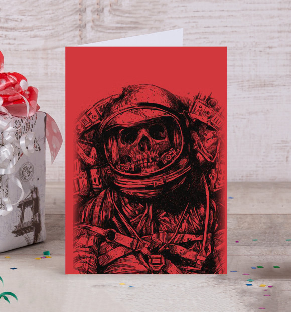 Открытка с изображением Космическое Одиночество цвета Белый