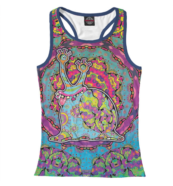 Женская майка-борцовка с изображением Snaily цвета Белый