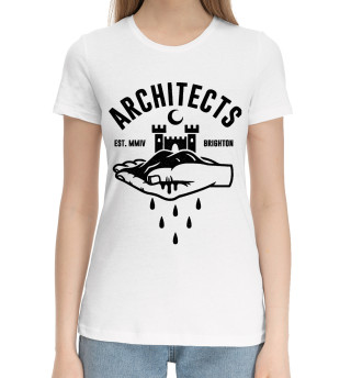 Хлопковая футболка для девочек Architects