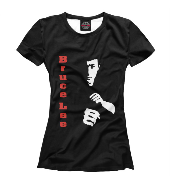 Футболка для девочек с изображением Bruce Lee цвета Белый