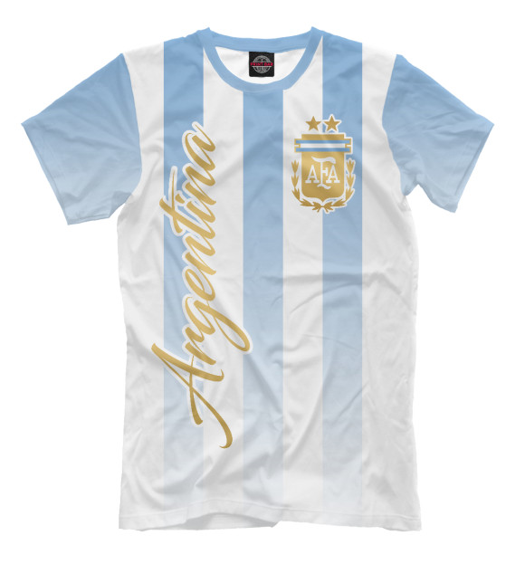 Мужская футболка с изображением Аргентина цвета Молочно-белый