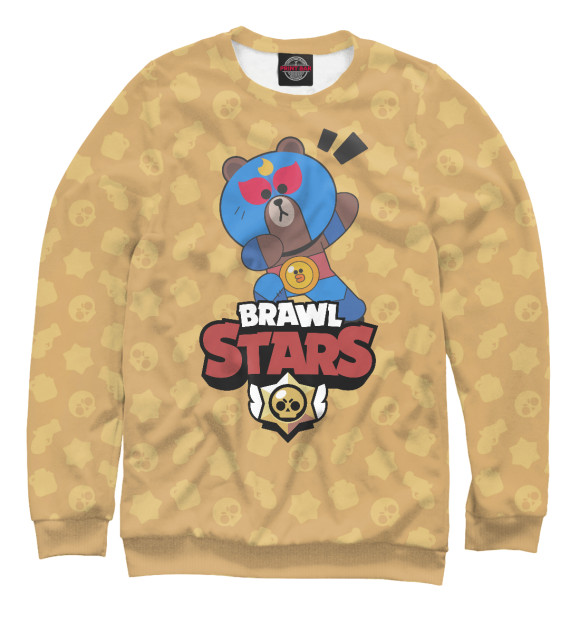 Свитшот для девочек с изображением Brawl Stars цвета Белый