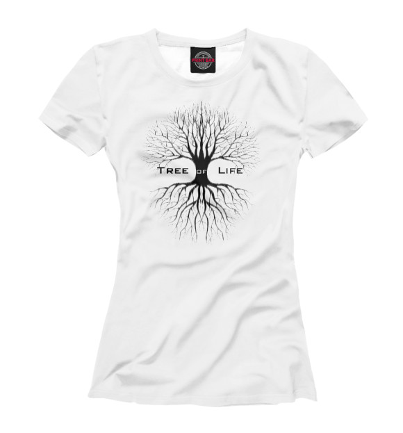 Футболка для девочек с изображением Tree of Life цвета Белый