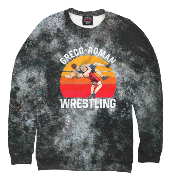 Женский свитшот с изображением Greco Roman Wrestling цвета Белый
