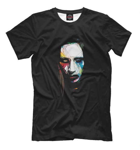 Футболка для мальчиков с изображением Marilyn Manson цвета Белый