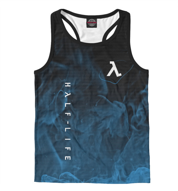 Мужская майка-борцовка с изображением Half-Life цвета Белый