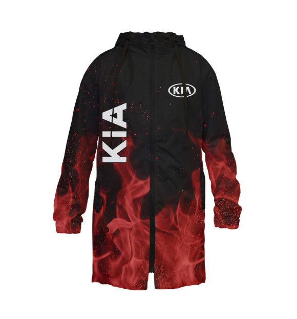 Дождевик с изображением KIA red fire цвета Белый