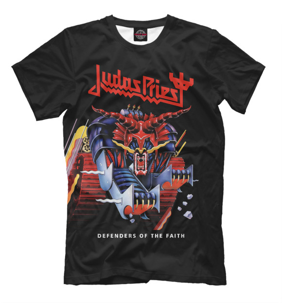 Мужская футболка с изображением Judas Priest цвета Черный