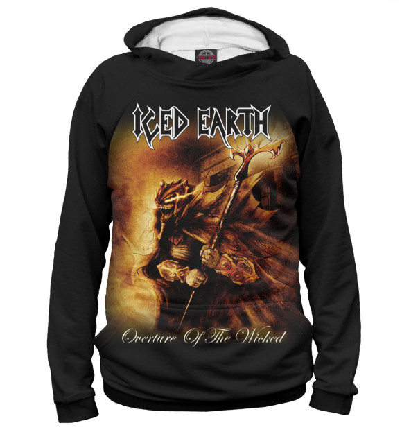 Худи для девочки с изображением Iced Earth цвета Белый