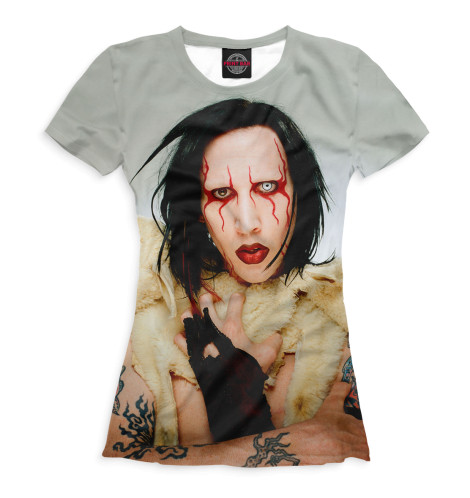 

Футболки Print Bar, Белый, Mаrilyn Manson