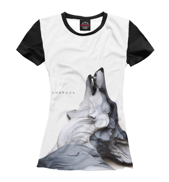 Женская футболка с изображением Emarosa цвета Белый