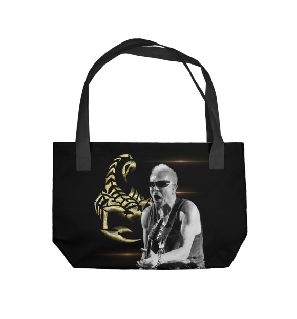 Пляжная сумка с изображением Scorpions цвета 