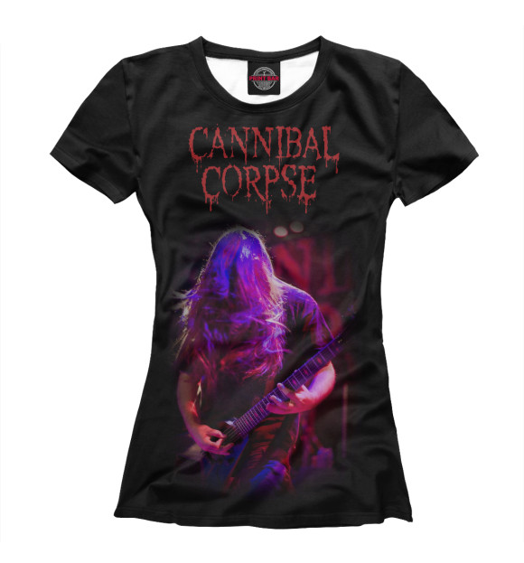 Женская футболка с изображением Pat O'Brien  (Cannibal Corpse) цвета Белый