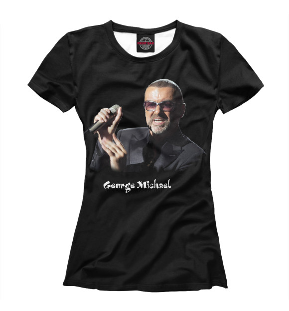 Женская футболка с изображением George Michael цвета Белый