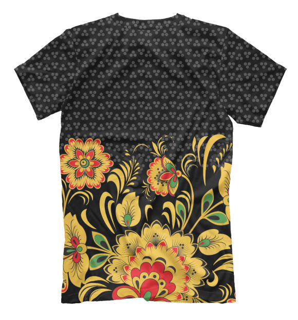 Мужская футболка с изображением Хохлома Настя цвета Белый