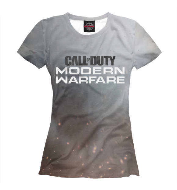 Женская футболка с изображением Call of Duty: Modern Warfare 2019 цвета Белый