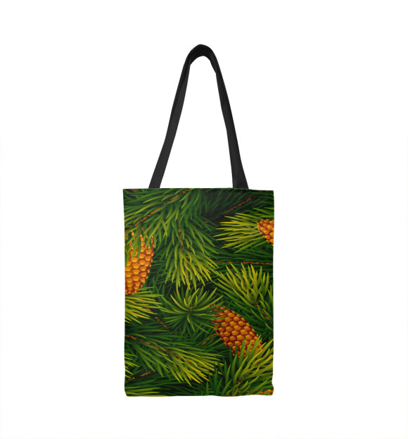 Сумка-шоппер с изображением Хвойный лес цвета 