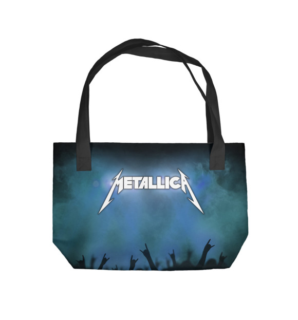 Пляжная сумка с изображением Metallica цвета 