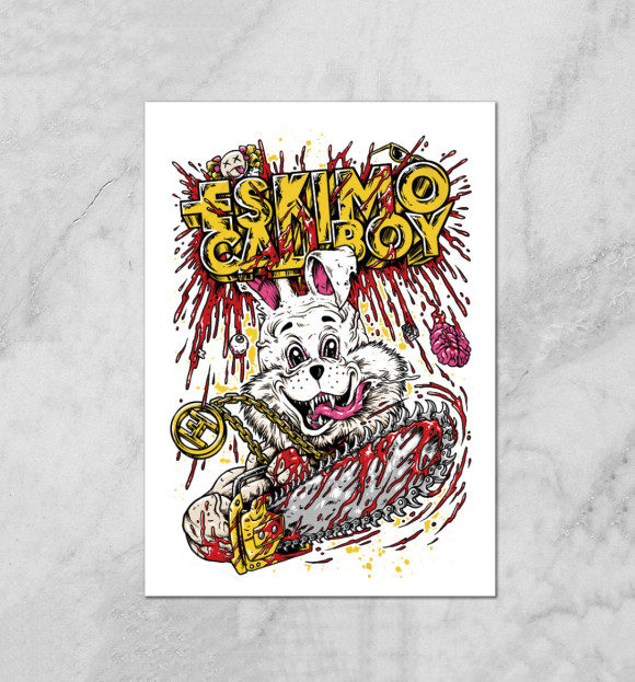 Плакат с притом Eskimo Callboy цвета Белый Плакат с изображением Eskimo Callboy цвета Белый