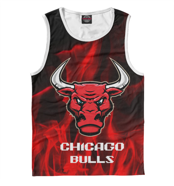 Мужская майка с изображением Chicago Bulls цвета Белый