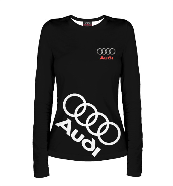 Женский лонгслив с изображением Audi цвета Белый