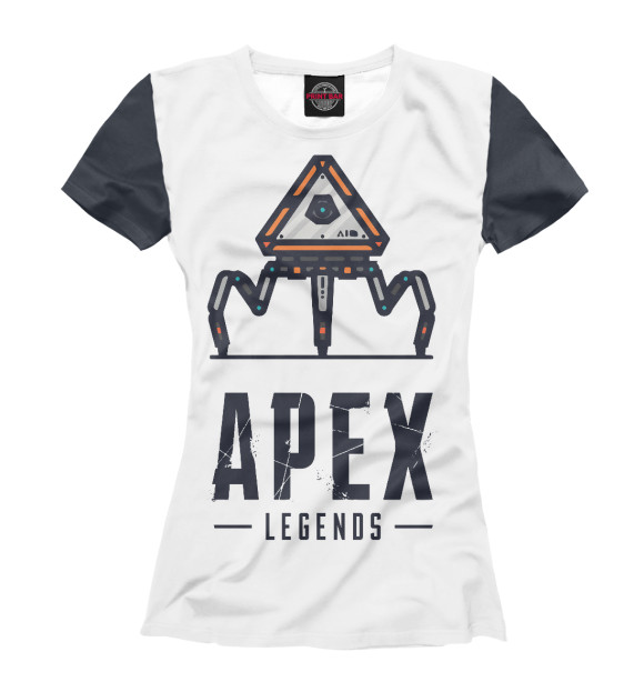Футболка для девочек с изображением Apex legends drone цвета Белый