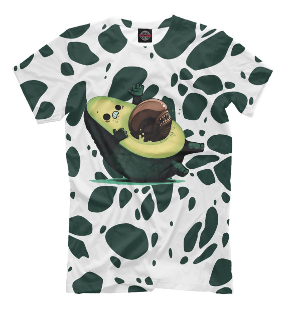 Мужская футболка с изображением Авокадо цвета Белый
