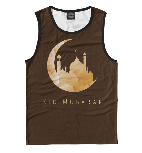 Майка для мальчика с изображением Eid Mubarak цвета Белый