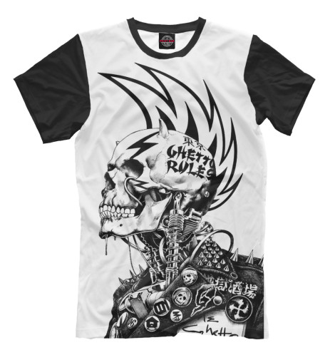 

Футболки Print Bar, Молочно-белый, Punk