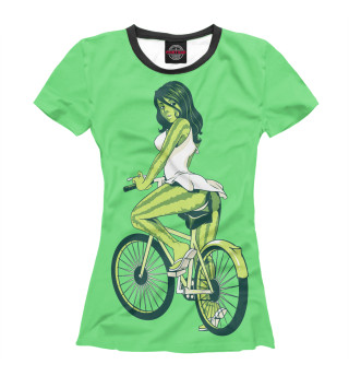 Девушка на велосипеде