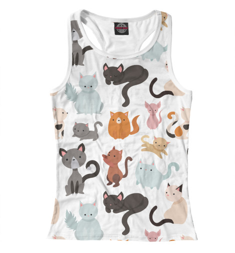 

Майки борцовки Print Bar, Белый, Коты и кошки