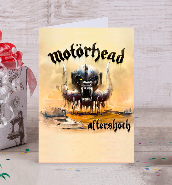 Открытка с притом Motorhead Aftershock цвета Белый Открытка с изображением Motorhead Aftershock цвета Белый