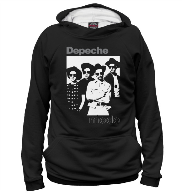 Мужское худи с изображением Depeche Mode цвета Белый