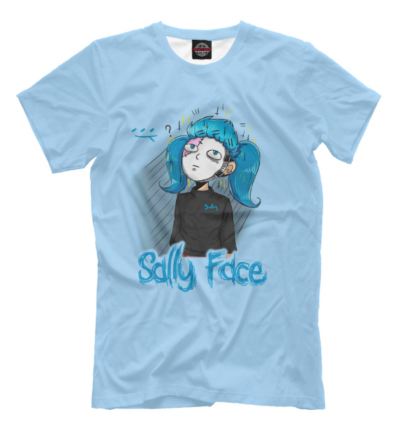 Мужская футболка с изображением Sally Face цвета Светло-сиреневый