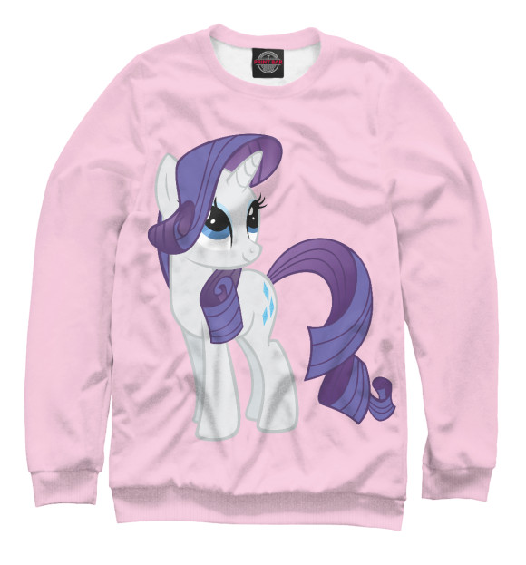 Свитшот для девочек с изображением Rarity цвета Белый
