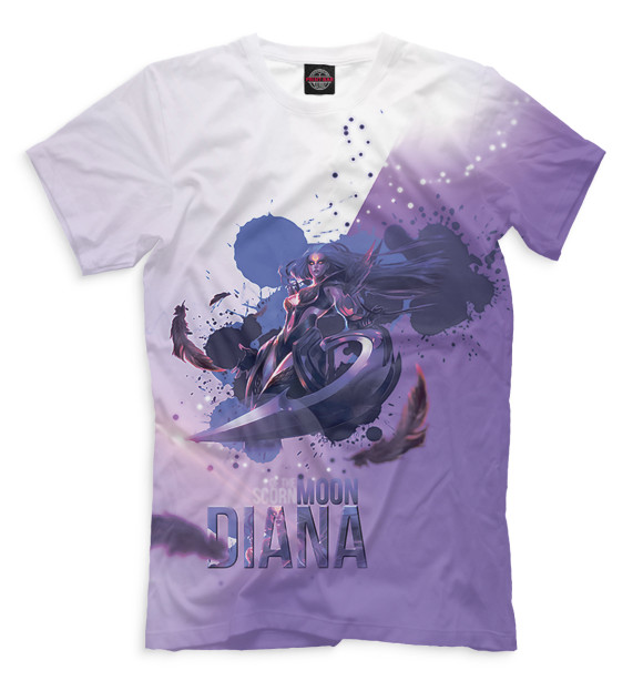Мужская футболка с изображением Diana цвета Серый
