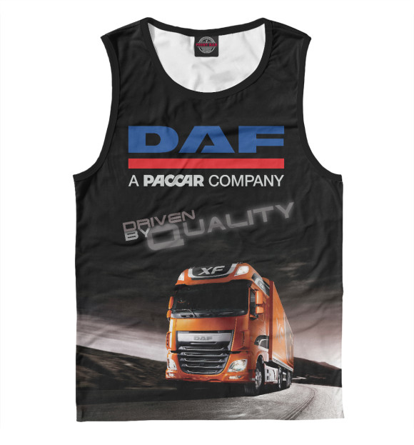 Мужская майка с изображением DAF - Driven By Quality цвета Белый