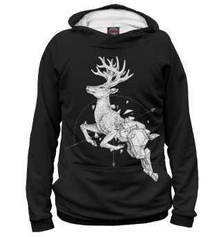 Мужское худи Geometric dark deer