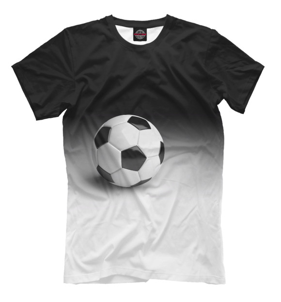 Мужская футболка с изображением Football цвета Черный