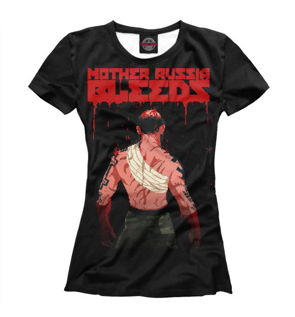 Футболка для девочек с изображением Mother Russia Bleeds цвета Белый