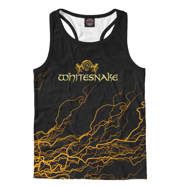 Мужская майка-борцовка с изображением Whitesnake цвета Белый