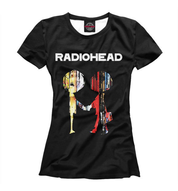 Футболка для девочек с изображением Radiohead цвета Белый