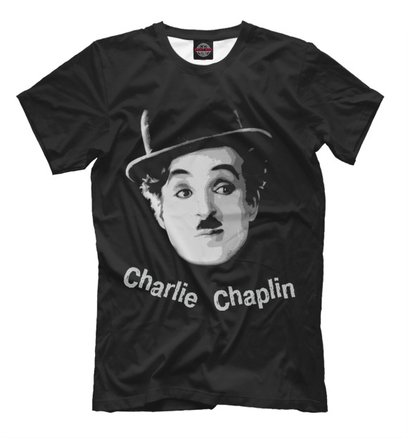 Футболка для мальчиков с изображением Charlie Chaplin цвета Черный